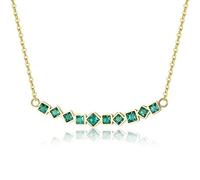 DFrywdgSEY collier, Collier avec pendentif en pierres précieuses CZ for femmes, chaîne plaquée or 18 carats, breloque diamant, collier de clavicule acier inoxydable
