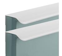 DFrywdgSEY Poignée de porte encastrée, Poignées dissimulées en alliage d'aluminium for armoire de cuisine, placard, blanc, 2 pièces(Overall length 1500mm)
