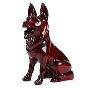 DFrywdgSEY Statue d'animal, Sculpture de Table en Bois Massif représentant Un Chien du Zodiaque Chinois, décoration for Amoureux des Animaux