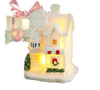 Dfstvup Maisons de Village de Noël,Village Enneigé Illuminé | Décoration D'intérieur pour Hiver Cheminée Appui De Fenêtre Appartement Fête Magasin Fête