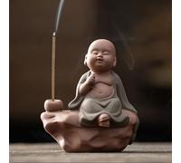 DFTDFYXY Little Monk Tea Pet Statue, Creative Purple Sand Ceramic Little Monk Figure for Office desks, Living Room Display, and Study Rooms, Nice Gift,D