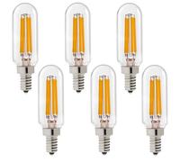 DFTRIF 6 pièces LED Lampe T25 Ampoules de Filament de LED tubulaires 4W Lampe de Pendentif E12 110V E14 220V Blanc Chaud 2700k,E12 110v