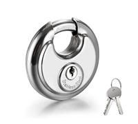 Dfuqanb Cadenas pour remorque, cadenas à disque, résistant aux intempéries, avec 2 boutons, acier inoxydable 304, serrure en laiton, résistant aux coupures