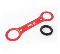 Dfuqanb Clé de Pédalier de Vél, Clef Boîtier de Pédalier en Aluminium, Clé Multifonctionnelle BB, Centerlock, Outil de réparation de pédalier de vélo Clé, pour Les réparations du vélo Rouge