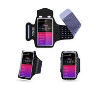 DFV mobile - Brassard de sport en néoprène avec fenêtre tactile compatible avec Tecno Camon 18 Premier (2021) - Noir