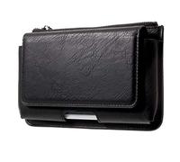 DFV mobile - Étui à Ceinture Horizontale avec Pochette pour Smartphone & Poche Intérieure pour Huawei P30 Lite New Edition (2020) - Noir