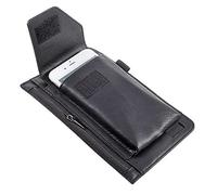 DFV mobile - Étui à Ceinture Vertical avec Pochette pour Smartphone & Poche Intérieure Zippée Compatible avec IPHONE XR - Noir
