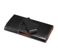 DFV mobile - Étui ceinture horizontal exécutif en similicuir avec clip rotatif 360 compatible avec Motorola Moto G200 5G (2021) - Noir