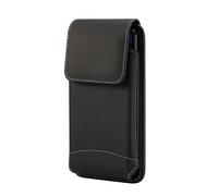 DFV mobile - Étui ceinture vertical en nylon Oxford et similicuir compatible avec Alcatel 1 (2021) - Noir