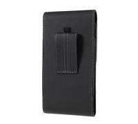 DFV mobile - Étui ceinture vertical en textile et similicuir avec passant et mousqueton compatible avec Motorola Moto G60S (2021) - Noir