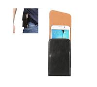 DFV mobile - Étui ceinture vertical exécutif en similicuir avec clip rotatif 360 compatible avec Huawei Pura 80 Ultra (2025) - Noir