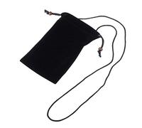 DFV mobile - Étui Housse Tissu Flanelle Doux avec Fermeture de Boucle et Corde de Collier Compatible avec JCB Tradesman, TP121 - Noir