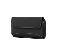 DFV mobile - Horizontal Belt Pouch New Leather and Nylon pour Nubia Focus Pro 5G (2024) - Black