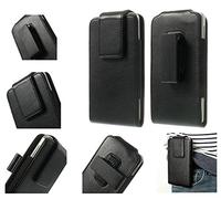 DFV mobile - Housse Clip Ceinture Rotatif 360 Étui en Simili-Cuir Souple avec Fermeture Magnétique Compatible avec Wileyfox Storm - Noire