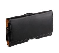 DFV mobile - Housse Étui Horizontal Clip Ceinture Pince en Simili-Cuir Lisse pour iPhone 14 (2022) - Noir