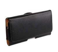 DFV mobile - Housse Étui Horizontal Clip Ceinture Pince en Simili-Cuir Souple Lisse Compatible avec ASUS ZENFONE Max Pro (M2) ZB631KL (2018) - Noir