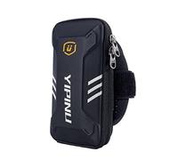 DFV mobile - Housse Étui Réfléchissant Étanche pour Brassard avec 2 Compartiments Sport Fitness Cyclisme Gym pour Oppo Reno9 Pro (2022) - Noir