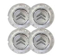 DFVBNH Auto Cache Moyeu pour Citroen C2 2003-2009, Cache Moyeux Capuchons Centre Roue Centre Jante Capuchons Logo D'emblème Décoration de Pneus Remplacement Accessoires,156MM-Silver