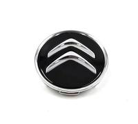 DFVBNH Auto Cache Moyeu pour Citroen C3 2013-2017, Cache Moyeux Capuchons Centre Roue Centre Jante Capuchons ABS Logo D'emblème Décoration de Pneus Accessoires 4 PCS,Black-60mm