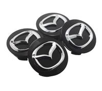 DFVBNH Auto Cache Moyeu pour Mazda CX-5 2017-2023, Cache Moyeux Capuchons Centre Roue Centre Jante Capuchons ABS Logo D'emblème Décoration de Pneus Accessoires 4 PCS,Black-56mm-B