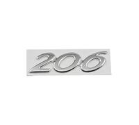 DFVBNH Auto Logo Sticker Autocollant pour Peugeot 207 2006-2012, Autocollant avec Emblème pour Capot Avant Arrière Tronc DéCoration Signe Styling Accessoires,206-Silver