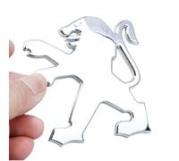 DFVBNH Auto Logo Sticker Autocollant pour Peugeot Partner 2008-2018, Autocollant avec Emblème pour Capot Avant Arrière Tronc DéCoration Signe Styling Accessoires,Silver-65MM
