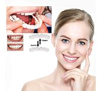 DFWYG Dentier Sourire Parfait 3 Paires Coupe Confort Qui Imbibent Les Dents Cosmétiques Dentaire Temporaire,Facettes Dents Blanchiment Instant Couverture Plus Haut Dentier Amovible Haut Et Bas