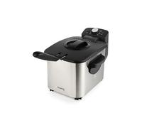 H.Koenig Friteuse à panier amovible DFX500, Acier Inoxydable, Capacité 3L d'huile, Température réglable, Filtre Anti-Odeur, Puissance 2200 W