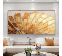 DFZEWKI 1 affiche murale abstraite dorée, style scandinave classique, sans cadre, pour chambre à coucher (50 x 100 cm / 20 x 39 pouces).