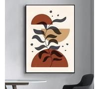 DFZEWKI Affiche décorative moderne représentant des plantes vertes, des feuilles et du soleil, idéale pour un salon ou un bar. Style vintage. Dimensions : 30 x 40 cm (12 x 16 pouces), sans cadre.