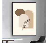 DFZEWKI Affiche décorative moderne représentant des plantes vertes, des feuilles et du soleil, idéale pour un salon ou un bar. Style vintage. Dimensions : 30 x 40 cm (12 x 16 pouces), sans cadre.