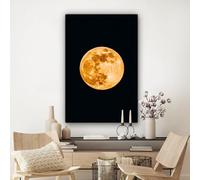DFZEWKI Décoration murale pour salon, chambre, maison, thème Lune ou Espace - Noir - Design (70 x 90 cm (26 x 35 po) / Sans cadre)
