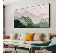 DFZEWKI Impression murale abstraite minimaliste sans cadre, grande toile texturée représentant l'océan, décoration murale d'art moderne (80 x 160 cm/sans cadre)