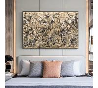 DFZEWKI Reproduction sur toile de peintures abstraites à l'huile de Jackson Pollock, affiche et reproduction d'œuvres d'art célèbres pour le salon (30 x 40 cm (12 x 16 pouces) / Sans cadre)