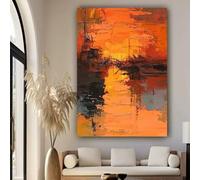 DFZEWKI Tableau abstrait dessiné sur toile, décoration murale pour salon ou maison (40 x 50 cm (16 x 20 pouces) / Sans cadre)