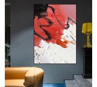 DFZEWKI Tableau abstrait dessiné sur toile, motif blocs, décoration murale pour salon et maison (50 x 75 cm (20 x 30 pouces) / sans cadre)