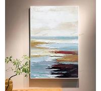 DFZEWKI Tableau abstrait géométrique dessiné, décoration murale pour salon, art mural esthétique sur toile (70 x 90 cm (26 x 35 po) / sans cadre)