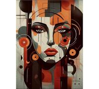 DFZEWKI Tableau abstrait sur toile, décoration murale pour salon (50 x 75 cm/sans cadre)