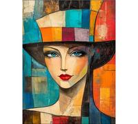 DFZEWKI Tableau abstrait sur toile, décoration murale pour salon (50 x 75 cm/sans cadre)