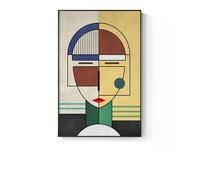 DFZEWKI Tableau abstrait sur toile, style impressionniste, représentant une femme aux lignes colorées (70 x 90 cm/sans cadre), idéal pour le salon ou la maison.