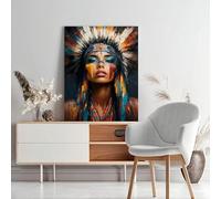 DFZEWKI Tableaux sur toile, portraits abstraits, affiches, Afrique, Europe, beauté orientale, figures, impressions d'art mural, décoration intérieure (80 x 120 cm (31 x 47 po) / sans cadre)