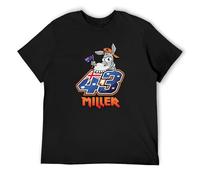 DFZZR Jack Miller Number 43 Australia T-Shirt Summer Top Anime Clothes T-Shirt for A Boy T Shirts for Men Cotton Black M