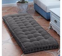DG Catiee Coussin de Banc épais Coussin de canapé Long Intérieur,Coussin de Banc de Jardin,Coussin de Banc de Salle à Manger rectangulaire Coussin de Sol Coussin de siège Tapis (150x50cm,Gris foncé)