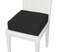 DG Catiee Coussin de chaise carré pour chaise de salle à manger, coussin de chaise épais et antidérapant pour maison/jardin/bureau/canapé (35 x 35 x 10 cm, noir)