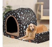 DG Catiee Grande niche de luxe pour chien et chat de petite, moyenne taille XL - Lavable - Pour intérieur et extérieur - Lavable (60 x 48 x 43 cm, C)