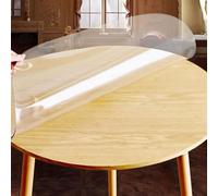 DG Catiee Protection de table ronde en PVC transparent, antidérapant, imperméable, résistant à la chaleur (75 cm, 1,5 mm transparent)