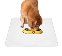 DG Catiee Tapis de gamelle en PVC transparent pour animal domestique, durable, antidérapant, facile à nettoyer (60 x 100 cm)