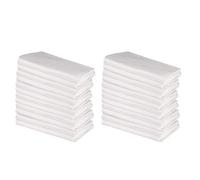 DG Collections Sac de Farine Les Serviettes Vaisselle, 100% Coton, Un Ensemble de 24 (27 x 27 Pouces), Multi-Purpose Vintage Blanc Cuisine Serviettes, très Doux, très Absorbant, Charpie,