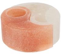 DG-EXODIF Bougeoir Yin Yang - Cristal de sel Blanc et orangé