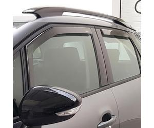 DGA 06208FR Jeu Déflecteurs de vent Avant et Arrière Gris fumé gris | compatible avec Jeep Renegade (BU) 2014- (4-pièces)